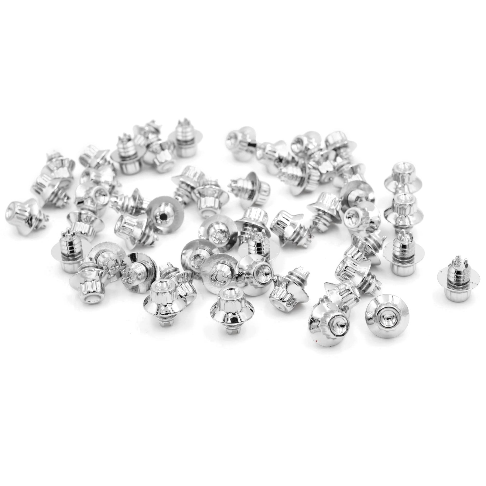 RTRHINOTUNING 50pcs Wheel Top Diameter 13mm, Thread 6.9mm, Chrome