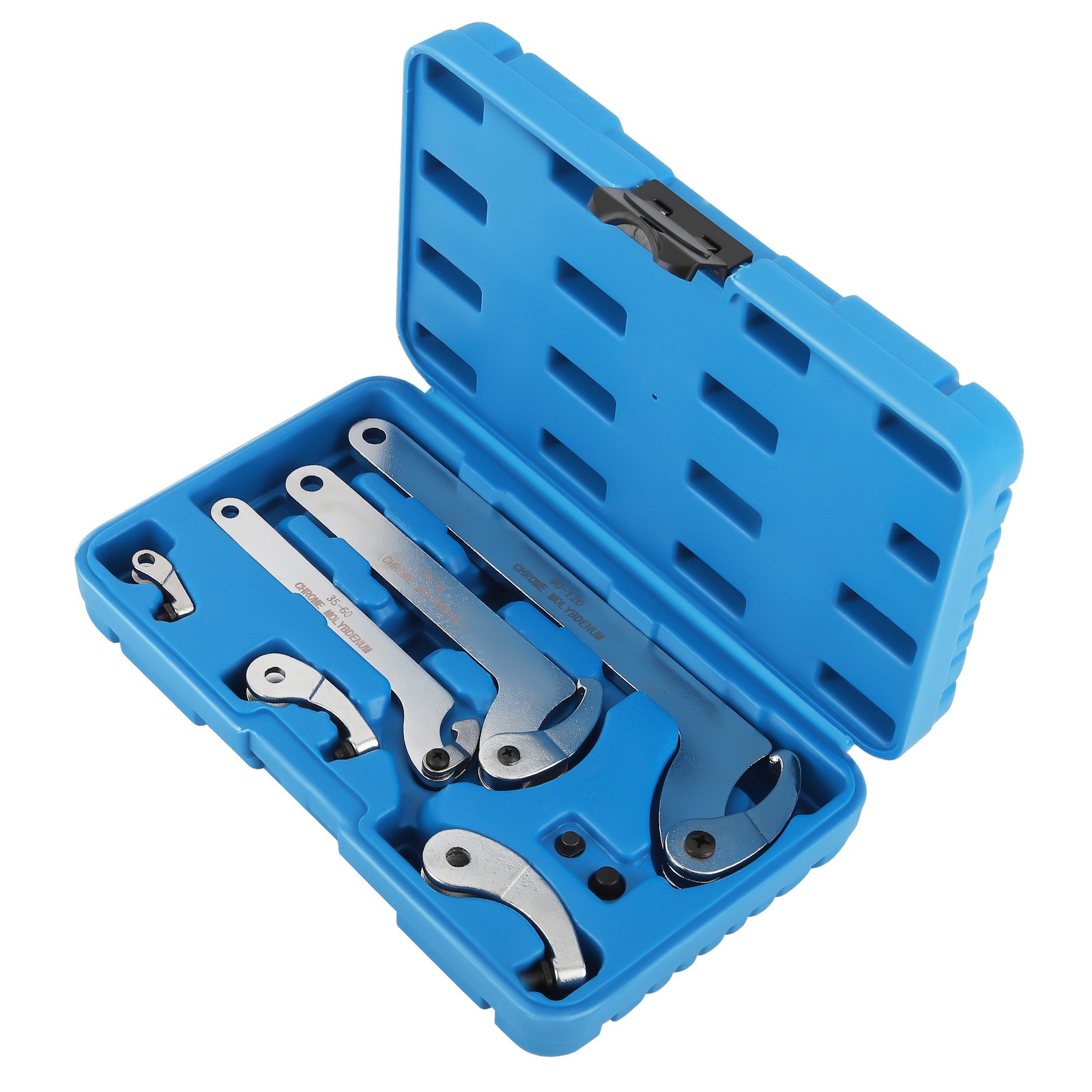 Adjustable Hook & Pin Spanner Wrench Tool Set Locking Nut Wrench 35-120mm New