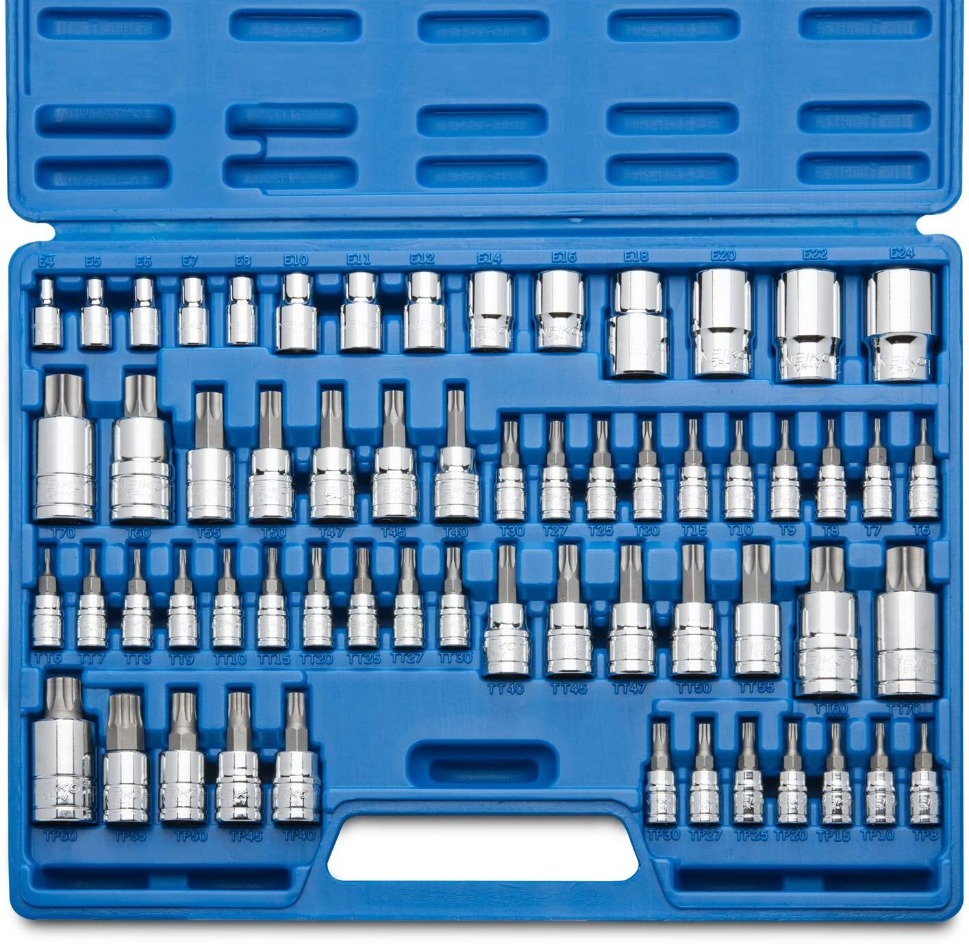 60-Piece Master Torx Socket Tamper Proof Security Bits Torx Plus External Star