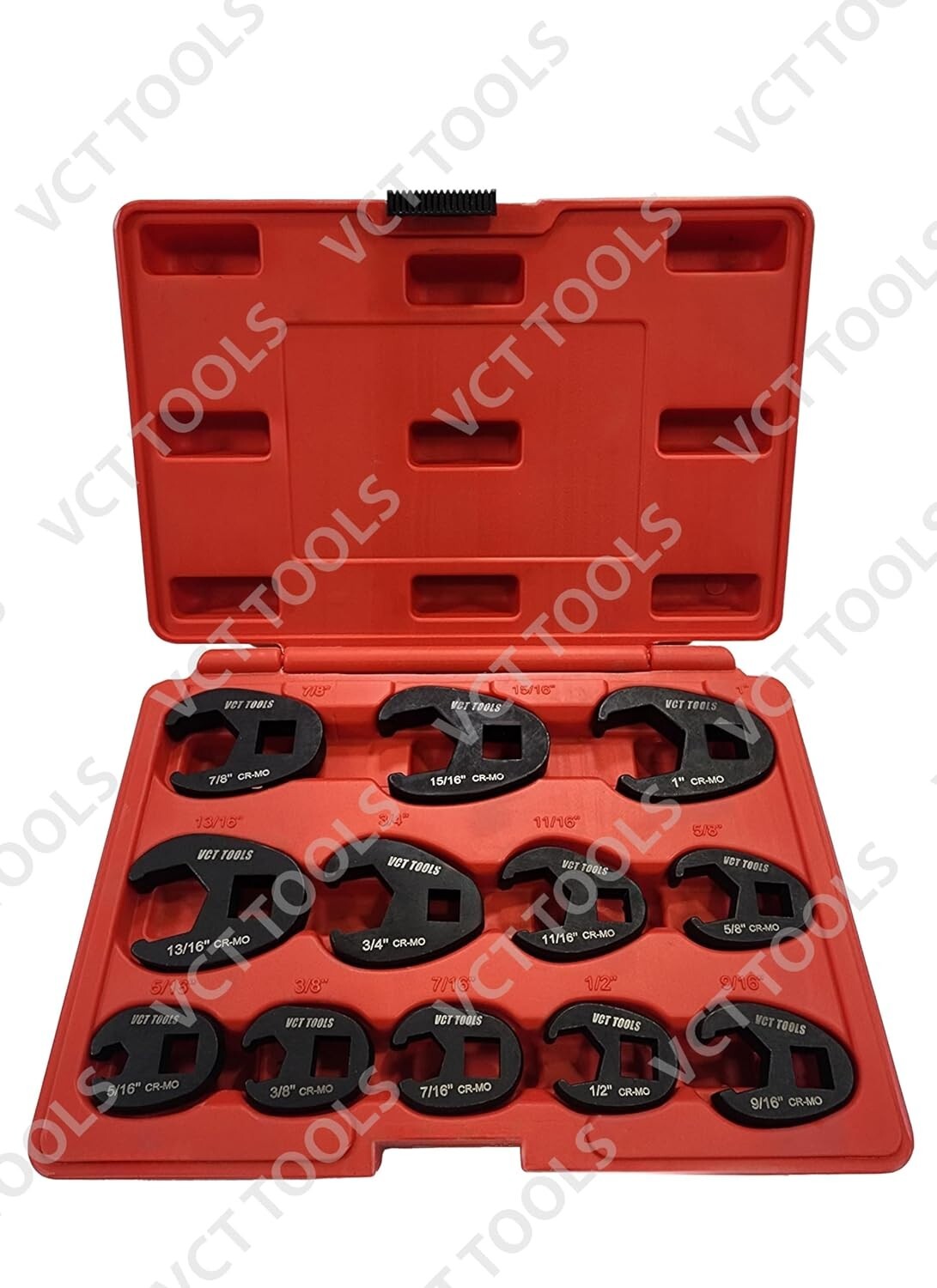 VCT Crowfoot Wrench Set 1/2″ and 3/8” Drive, 12 Piece, SAE Crows Foot Wrench