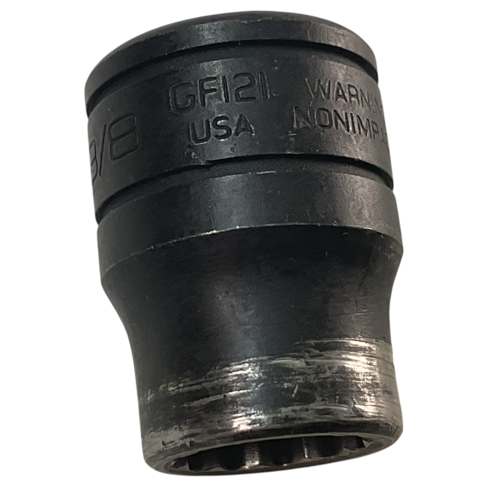 Snap-On Shallow Socket 3/8″ GF121 3/8″ Drive 12 Pt As Pictured Mechanic Tool