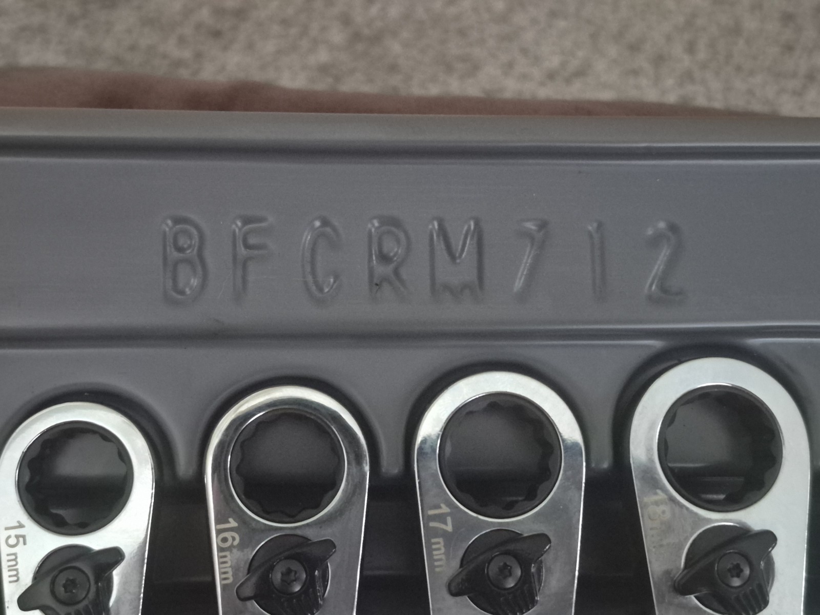 BLUE POINT/SNAP-ON-BFCRM712 RATCHETING CROWFOOT SET 13pc-⅜»-12pt MM