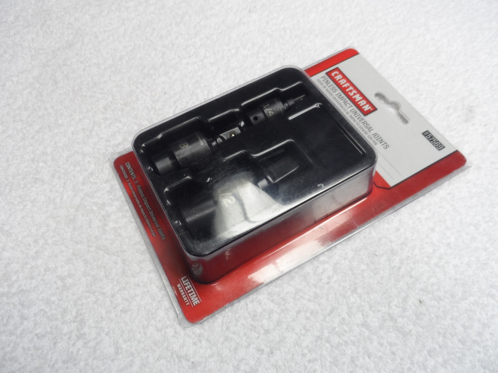 Craftsman 1/4″ 3/8″ 1/2″ Drive «Pinless» Impact Universal Joint Set – p/n 57569