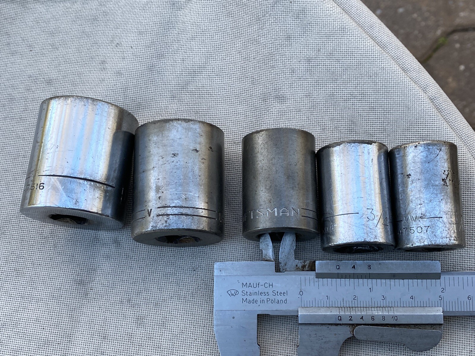Vintage Craftsman-9pc 1/2 & 3/8” drive SAE Socket Lot 🇺🇸 V, VV, G