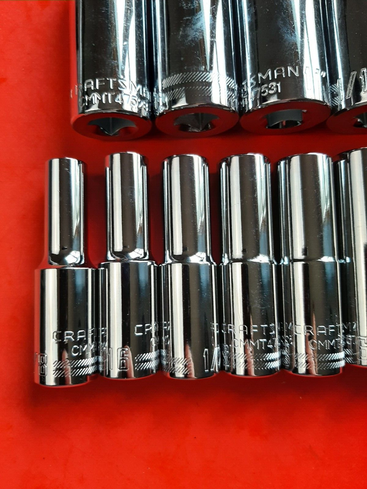 New Craftsman 13 Piece 1/2″ Drive Deep SAE 12 Point Socket Set 3/8 to 1-1/8″