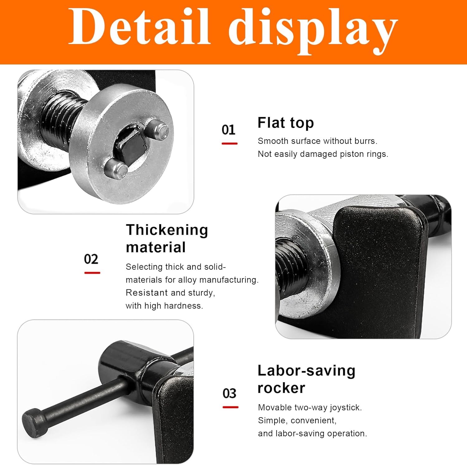 Brake Caliper Piston Rewind Tool,Car Rear Brake Pad Wind Back Tool,Right Handle