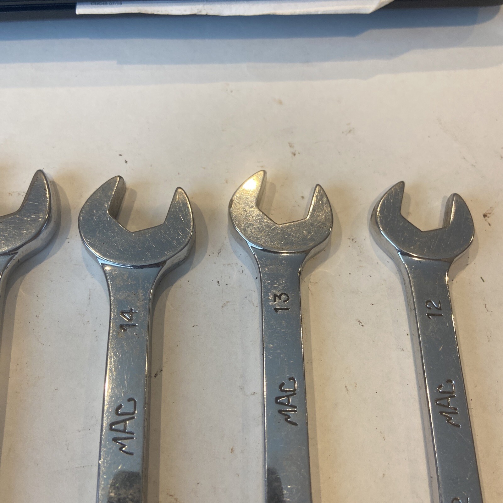 MAC TOOLS METRIC 12-POINT SHORT COMBINATION WRENCH SET 8pcs 12mm Thru 19mm