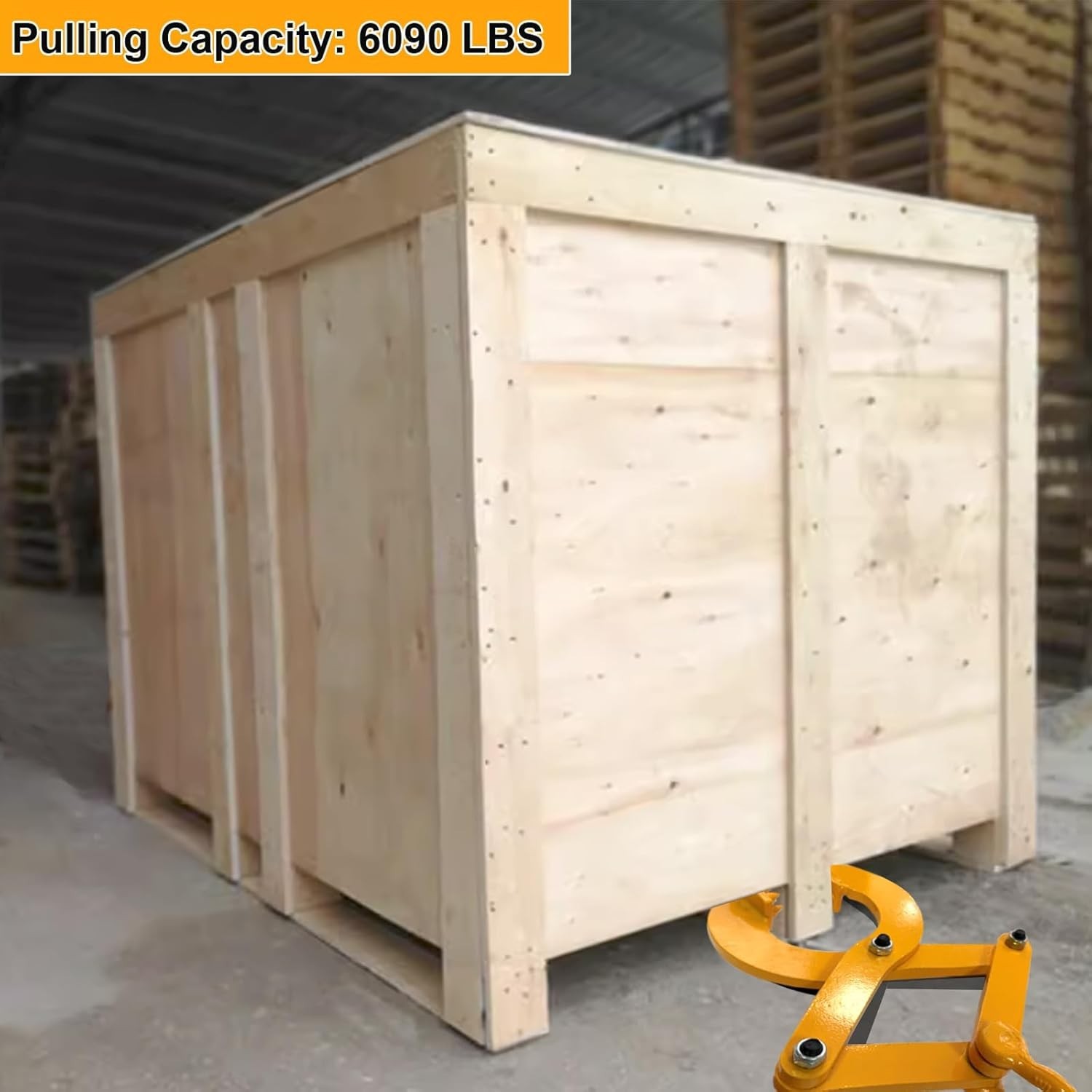Heavy Duty Steel Pallet Puller Clamp 6090lbs 8 Inch Jaw Opening Industrial