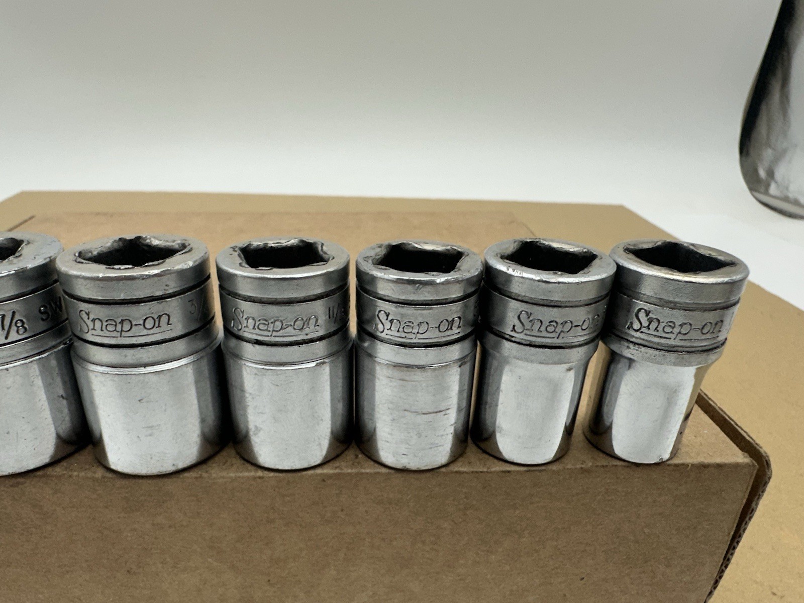 Snap-On Socket Set 1/2″ Drive 1/2″ to 1″ 8 Pcs SW161 – SW321 Vintage Made USA