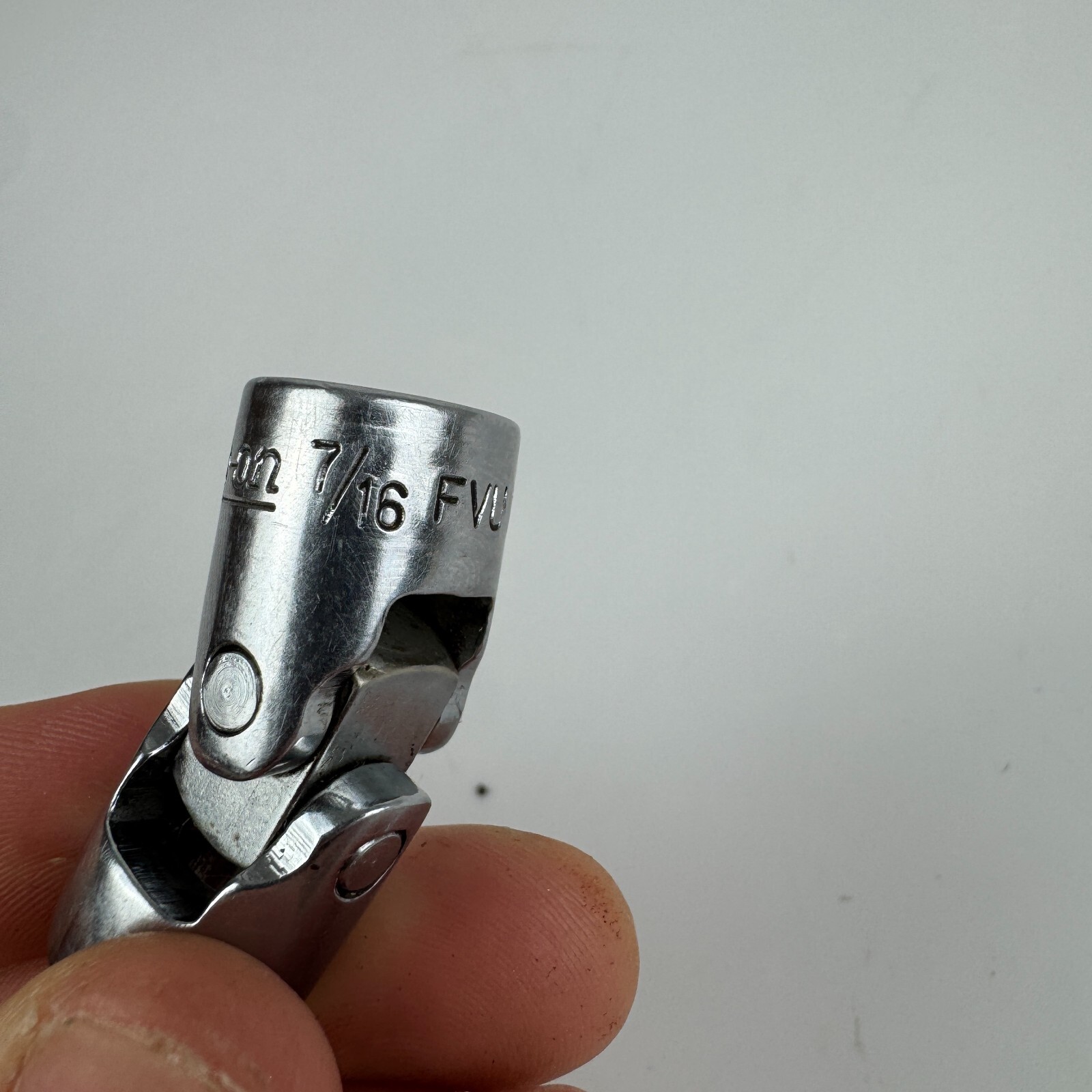 Snap On Tools FVU14 7/16″ SAE Shallow Universal Socket 3/8″ Drive 12 Point USA