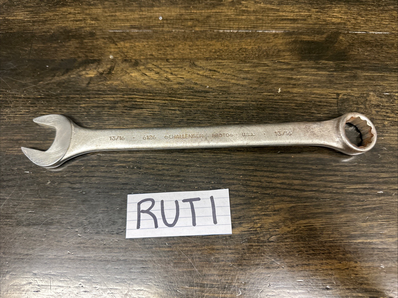 Vintage Challenger by Proto 6126 Combination Wrench 13/16 USA 10 1/4 Inches long