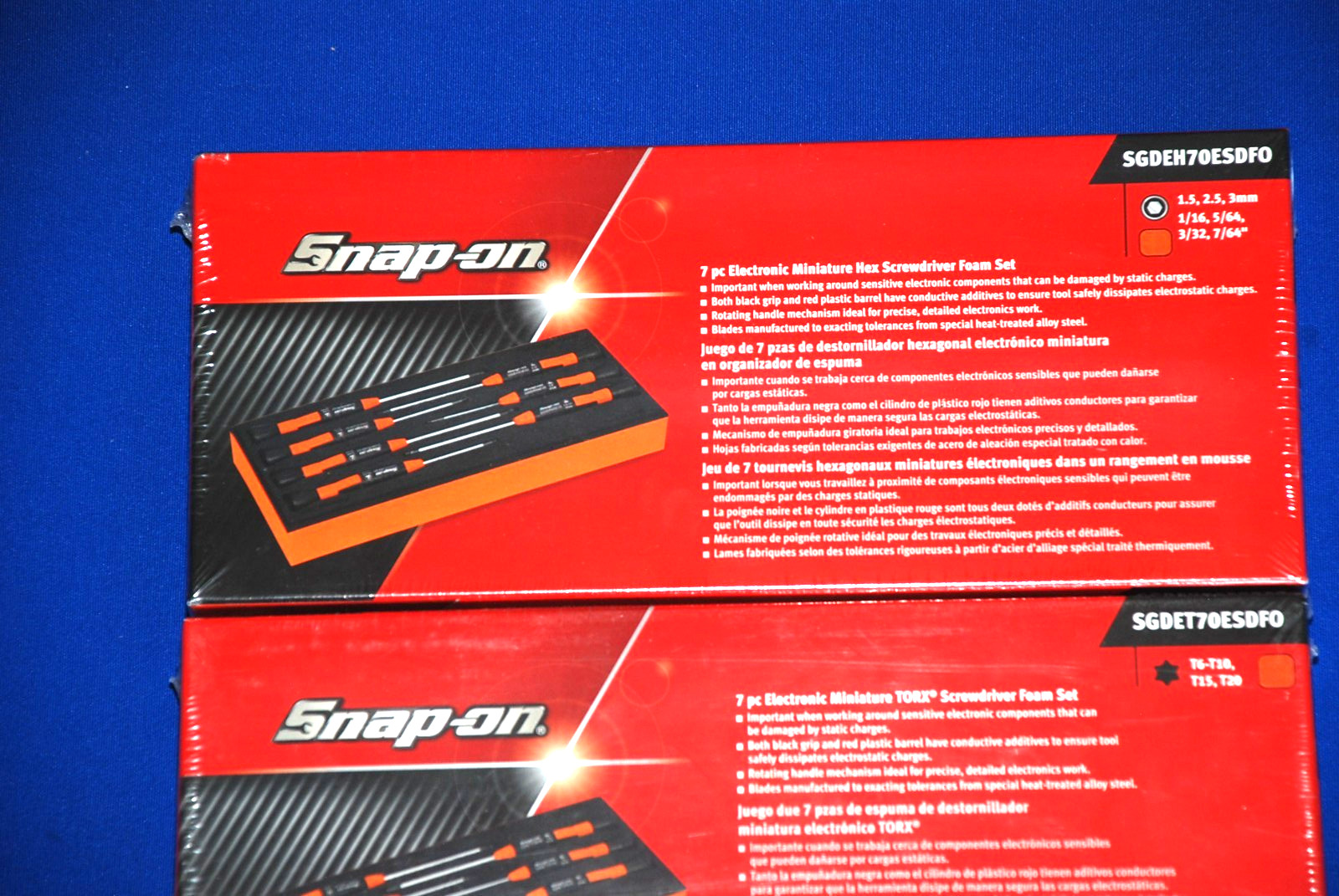 Snap-on NEW 21 Piece Orange PRO-FI Electronic Mini Hex, Screwdriver & TORX Set