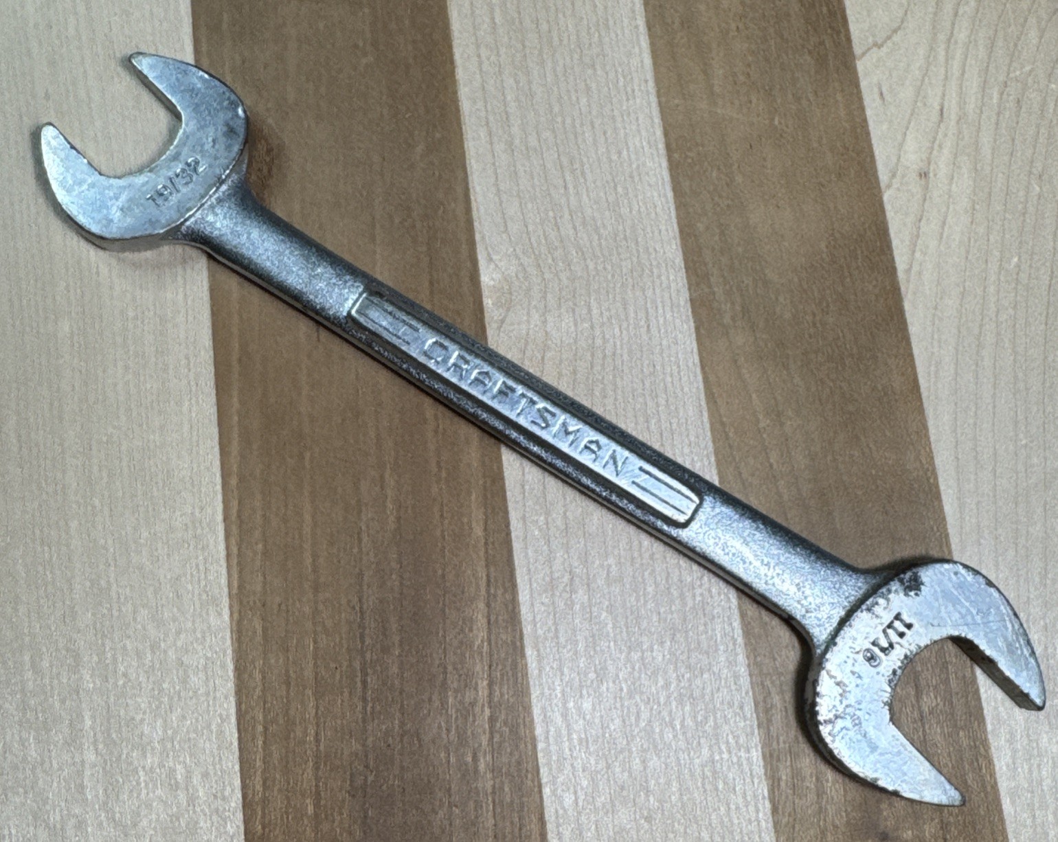 Vintage Craftsman =V= 19/32in. x 11/16in. Double Open End Wrench Forged in USA