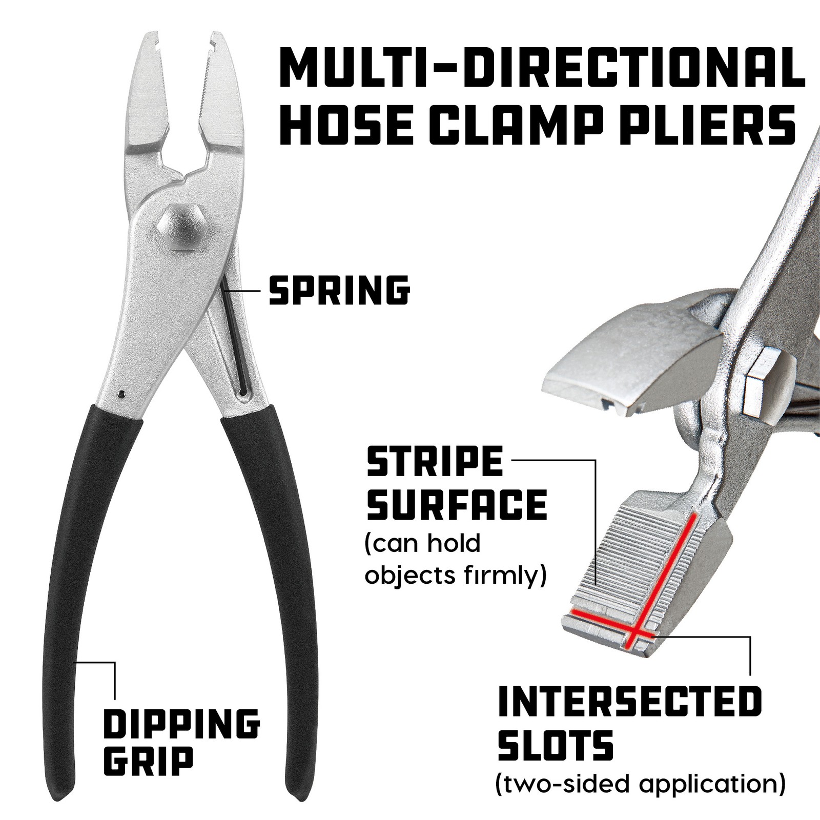 Powerbuilt Multi-Directional Hose Clamp Pliers – 647868