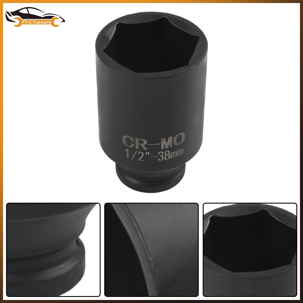 29mm-38mm 9Pcs Drive Metric Axle Hub Nut Socket Deep Impact Socket Set