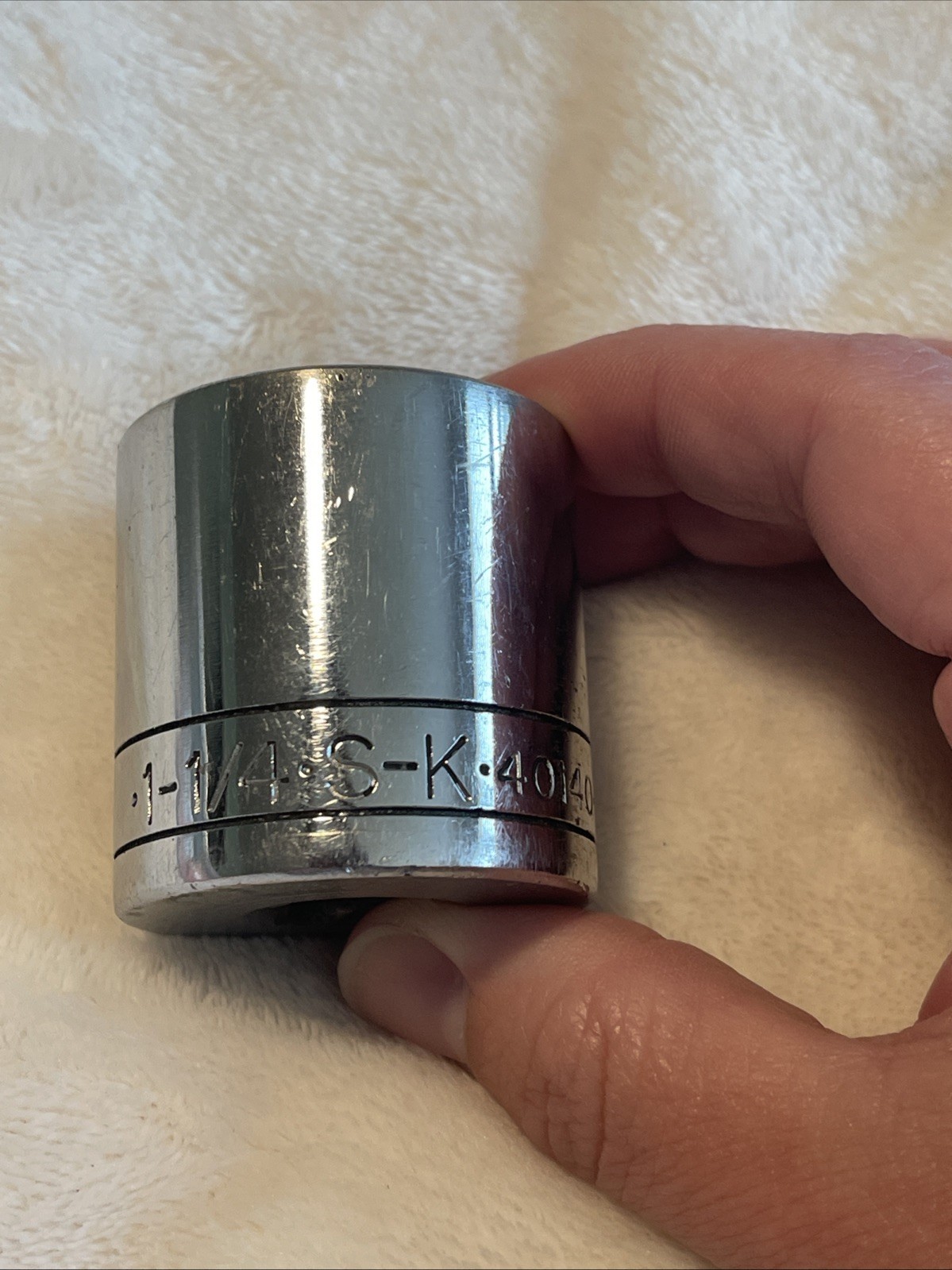 Vintage S-K 1 1/4″ Socket 12 Point 1/2″ Drive 40140 Made in USA Fast Ship!