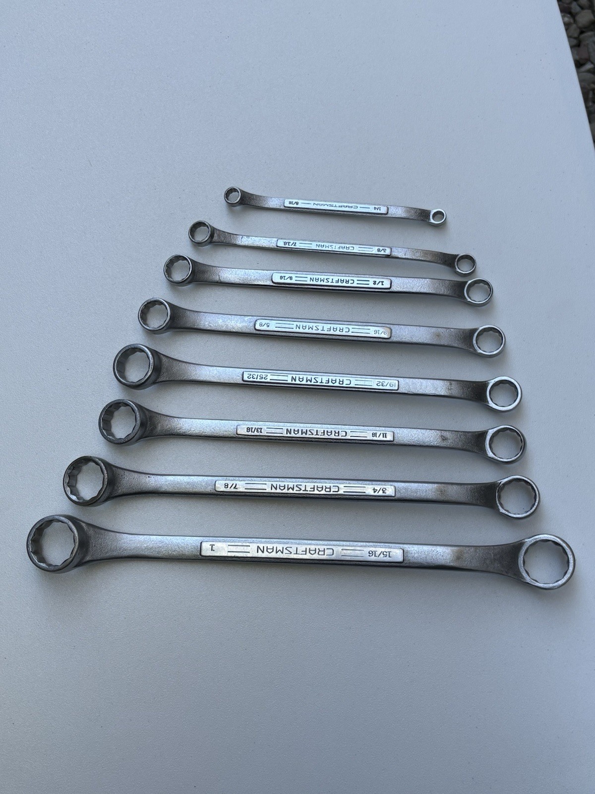 Vintage Craftsman Double End Combination Wrenches Set 8pc” 1/4×5/16 to 15/16×1 “