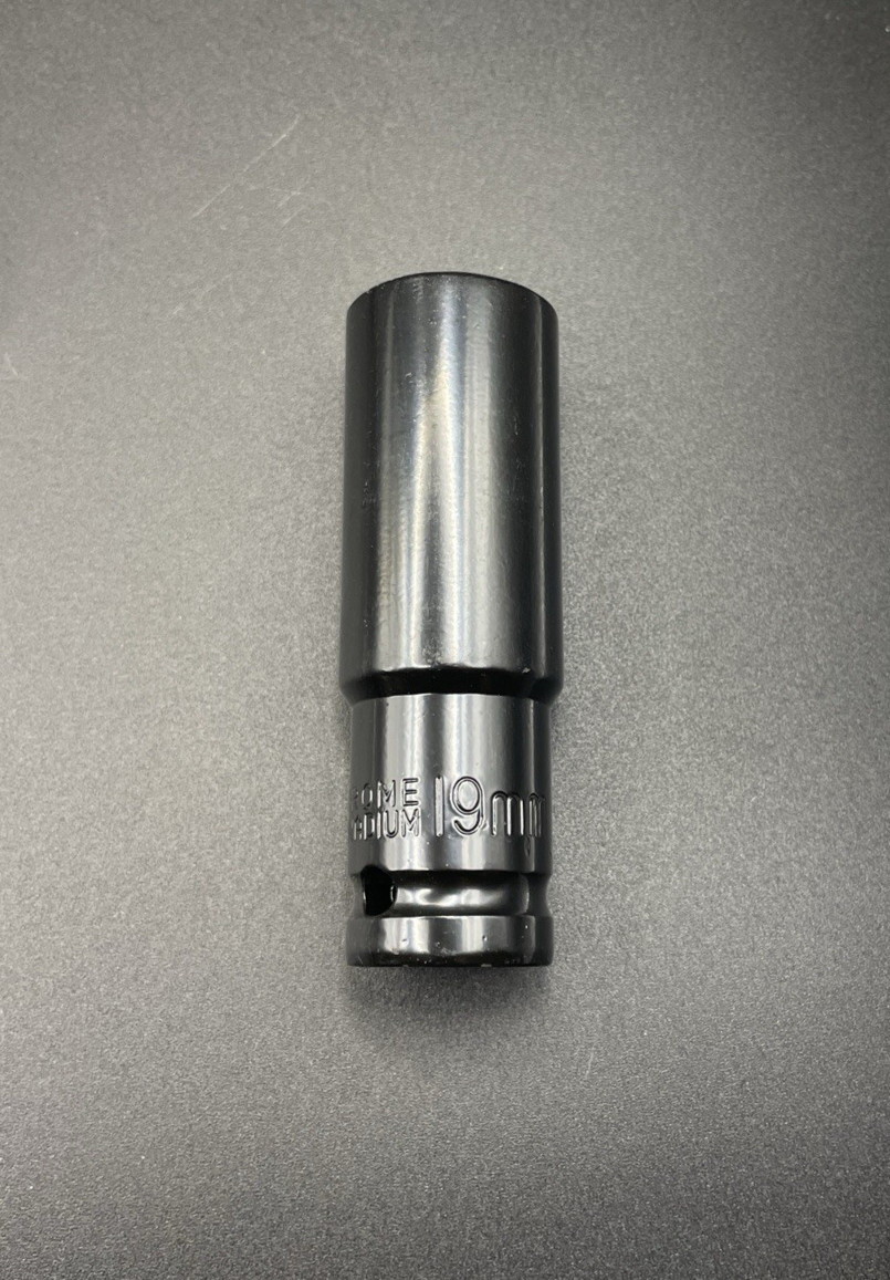 HD 1/2 Inch Drive x 19MM 6 Point Deep Impact Socket Thin Wall ATV UTV Truck Car