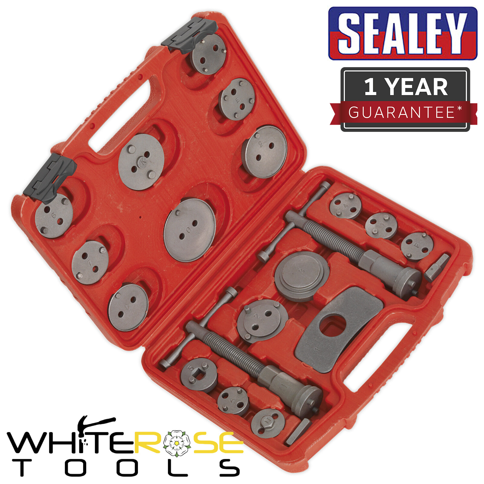 Sealey Brake Piston Wind Back Tool Kit 21pc Left Right Handed Caliper Rewind