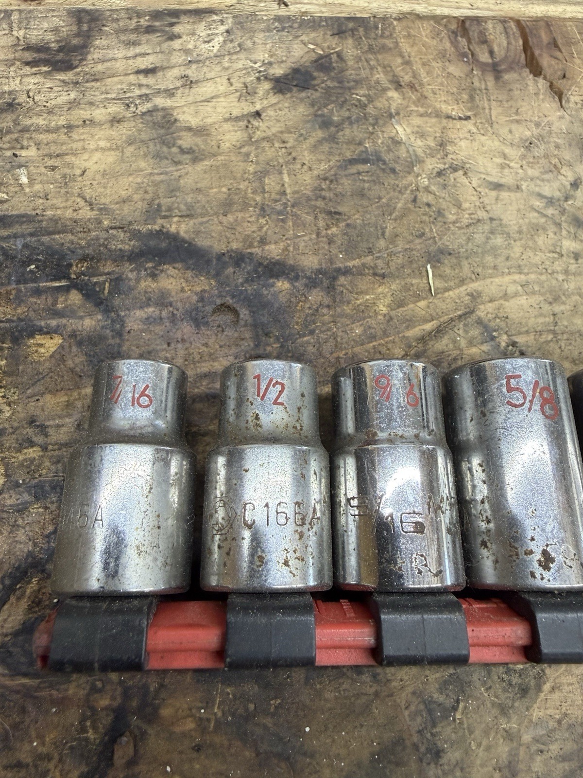 Matco 10pc 1/2 Drive 6 Point Socket Set SAE 7/16” To 1 1/8”