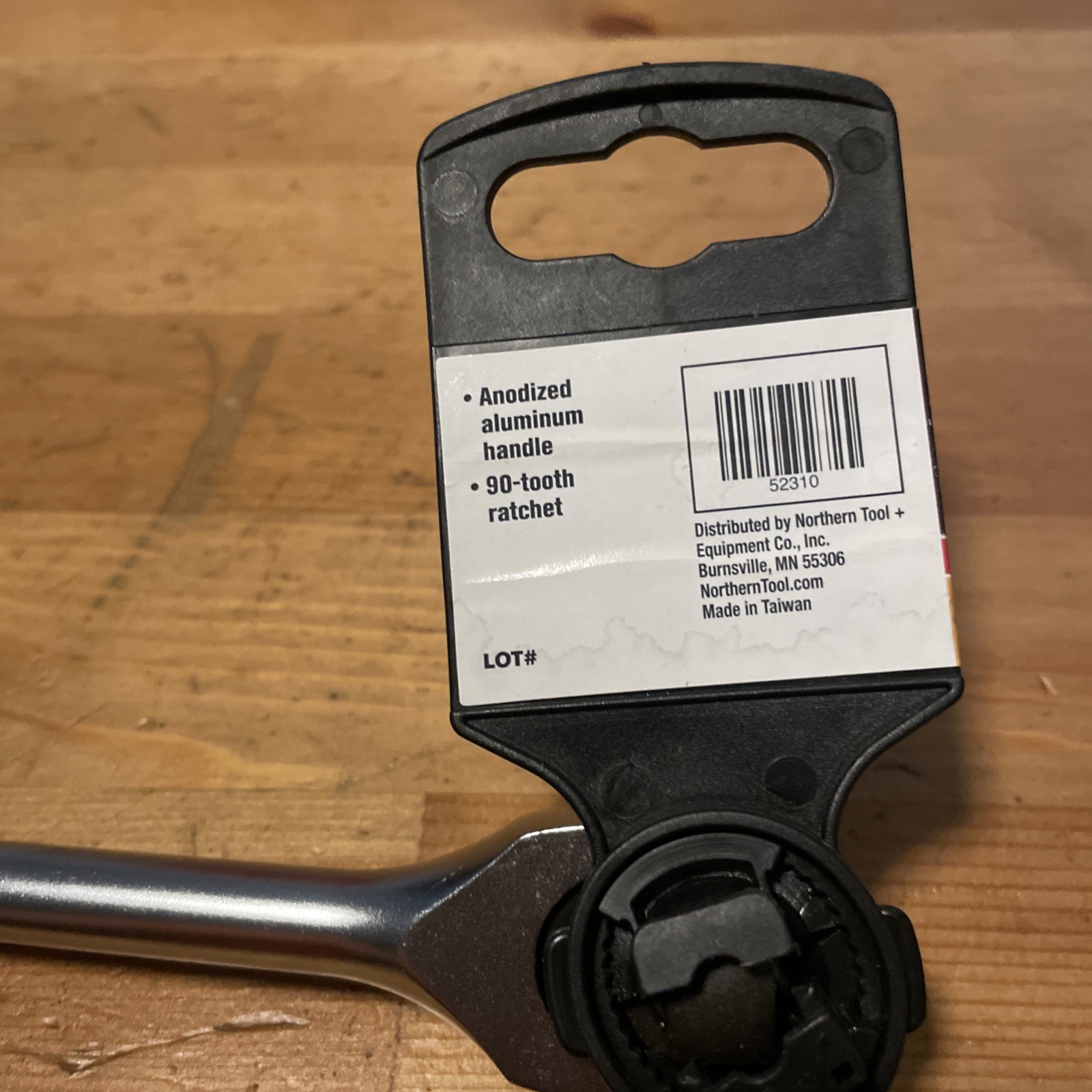 Klutch 12” Ratchet 3/8” Drive Aluminum Handle 90 Tooth 52310