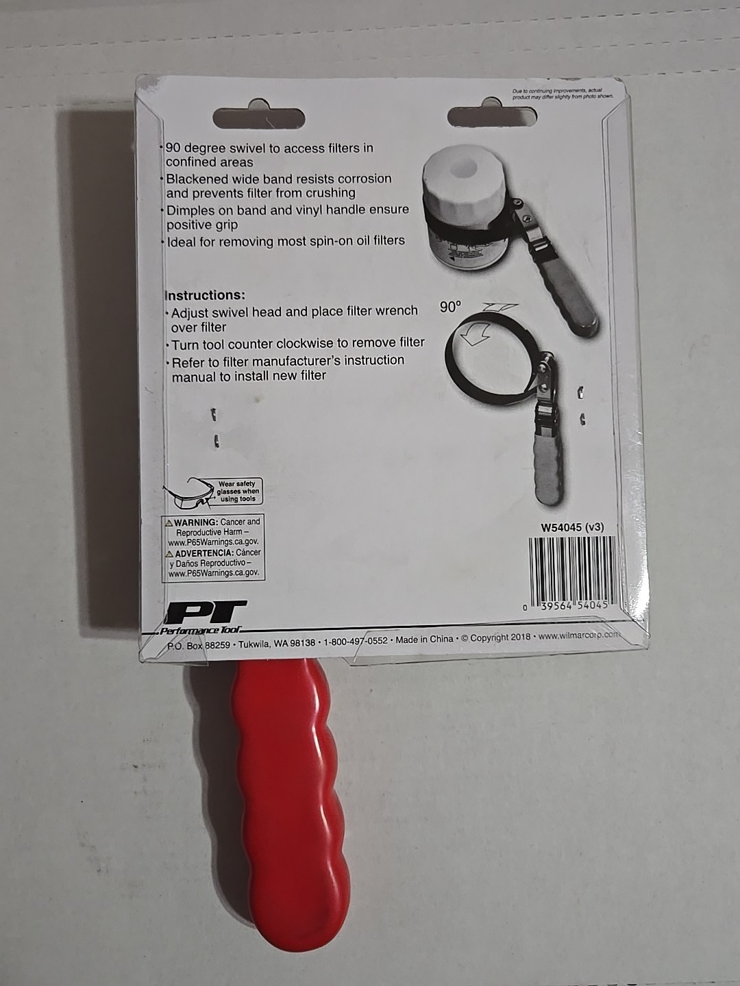 Performance Tool W54045 3-1/2 In to 3-7/8 In Swivel Head Oil Filter Wrench