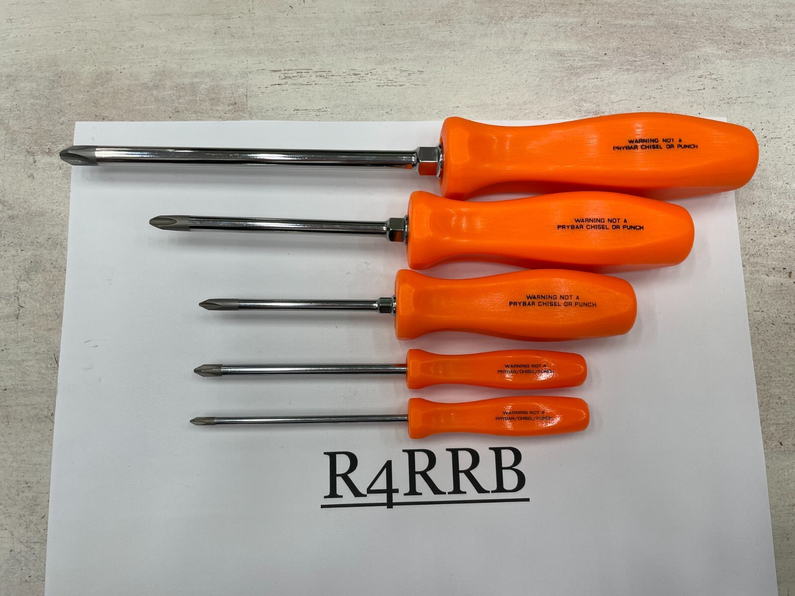 Snap-on Tools USA NEW 5pc ORANGE PHILLIPS Hard Handle Screwdriver Set SDDP50O