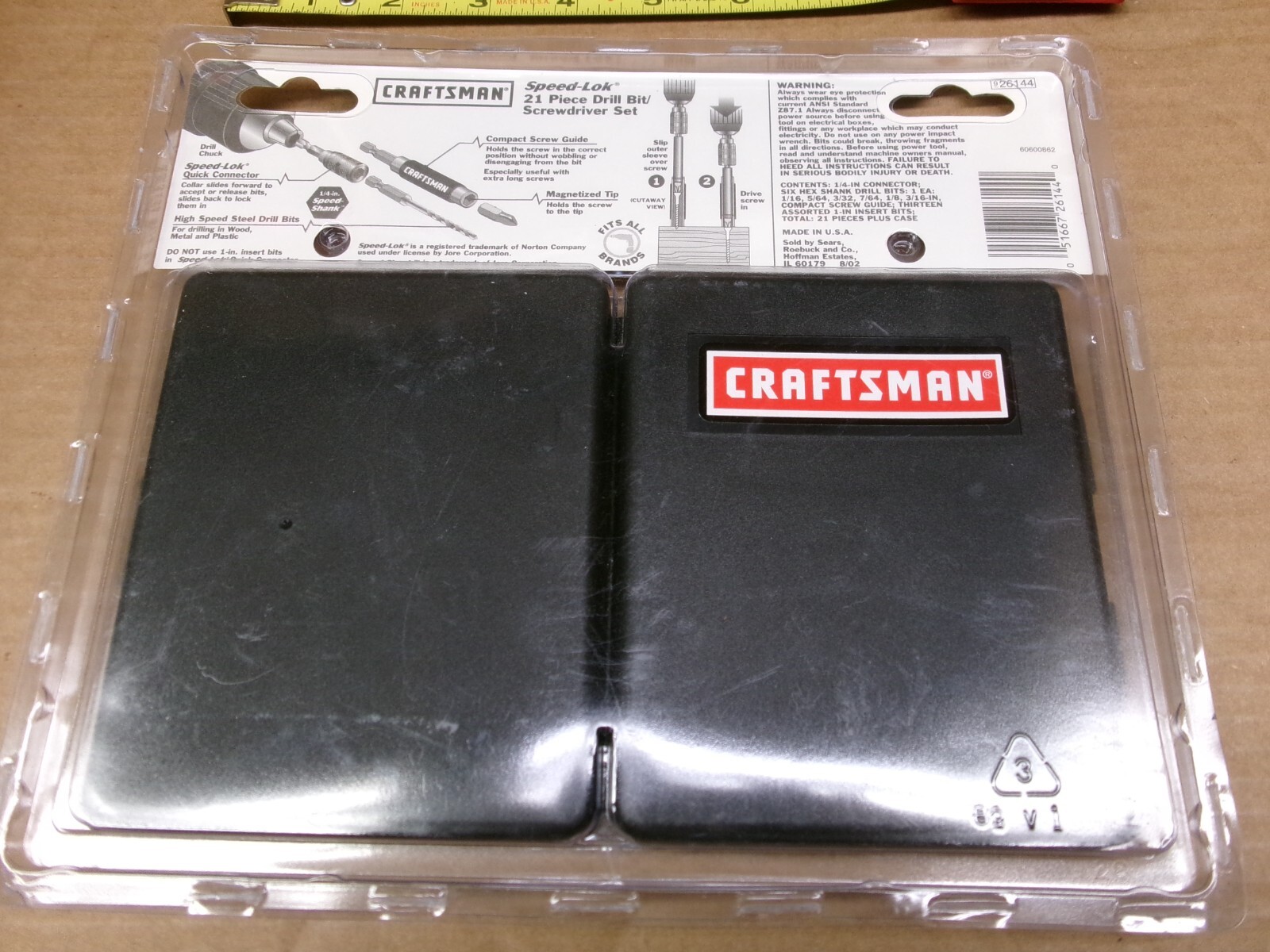 Craftsman USA 21-Piece Speed-Lok Drill Bit / Screwdriver Set No 26144