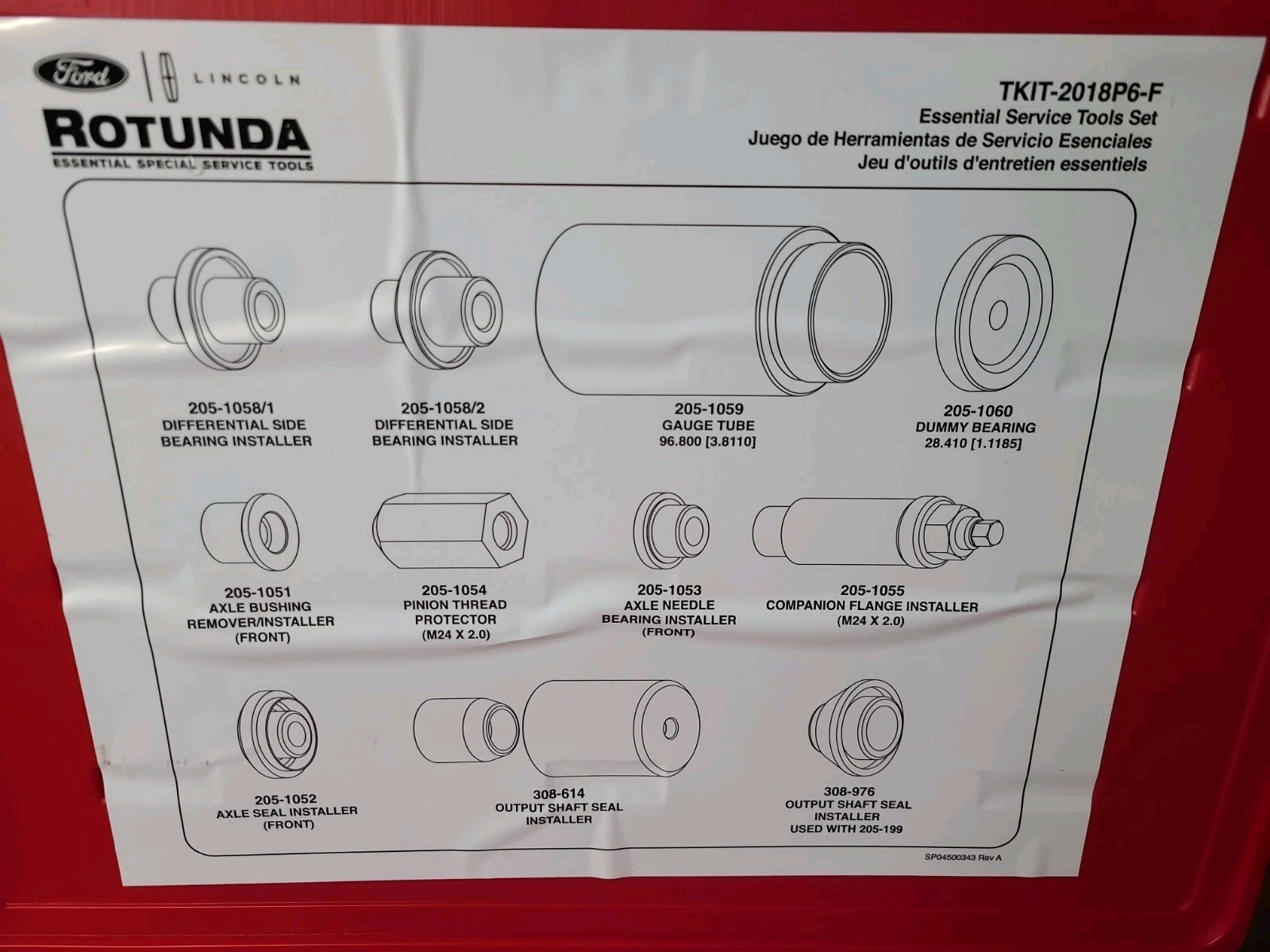 TKIT-2018P6-F Ford Rotunda Essential Service Tool Kit NEW!