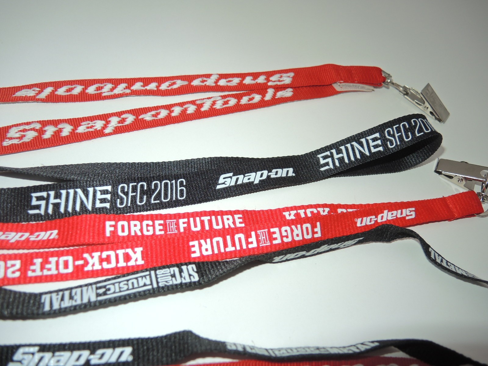 5X SNAP ON TOOLS Promo LANYARD clips for BADGE/CREDENTIALS SFC