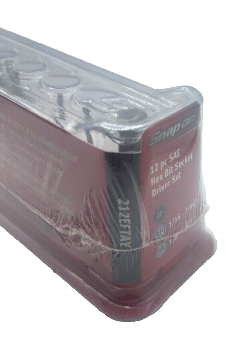 New Snap-on™ 1/4″ 3/8″ drive 1/16″ to 3/8″ allen Hex Socket Driver Set 212EFTAY