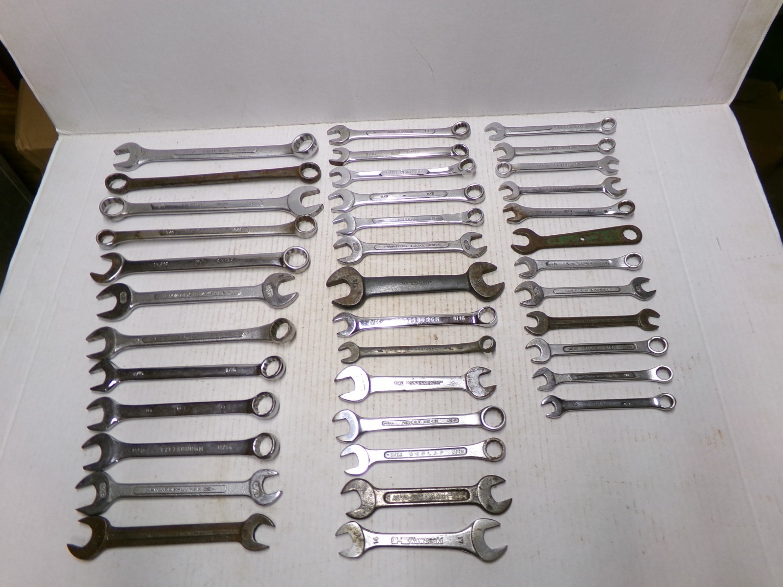 Lot of Assorted Wrenches Husky K-D Fuller Blue Point Pexto Wards Lakeside Vtg