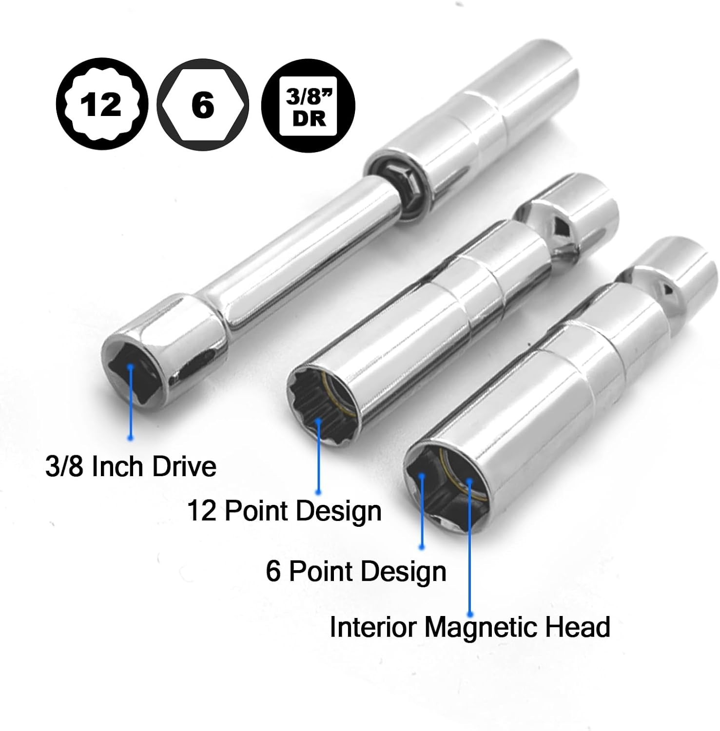 High Performance 7PCS Magnetic Spark Plug Socket Set