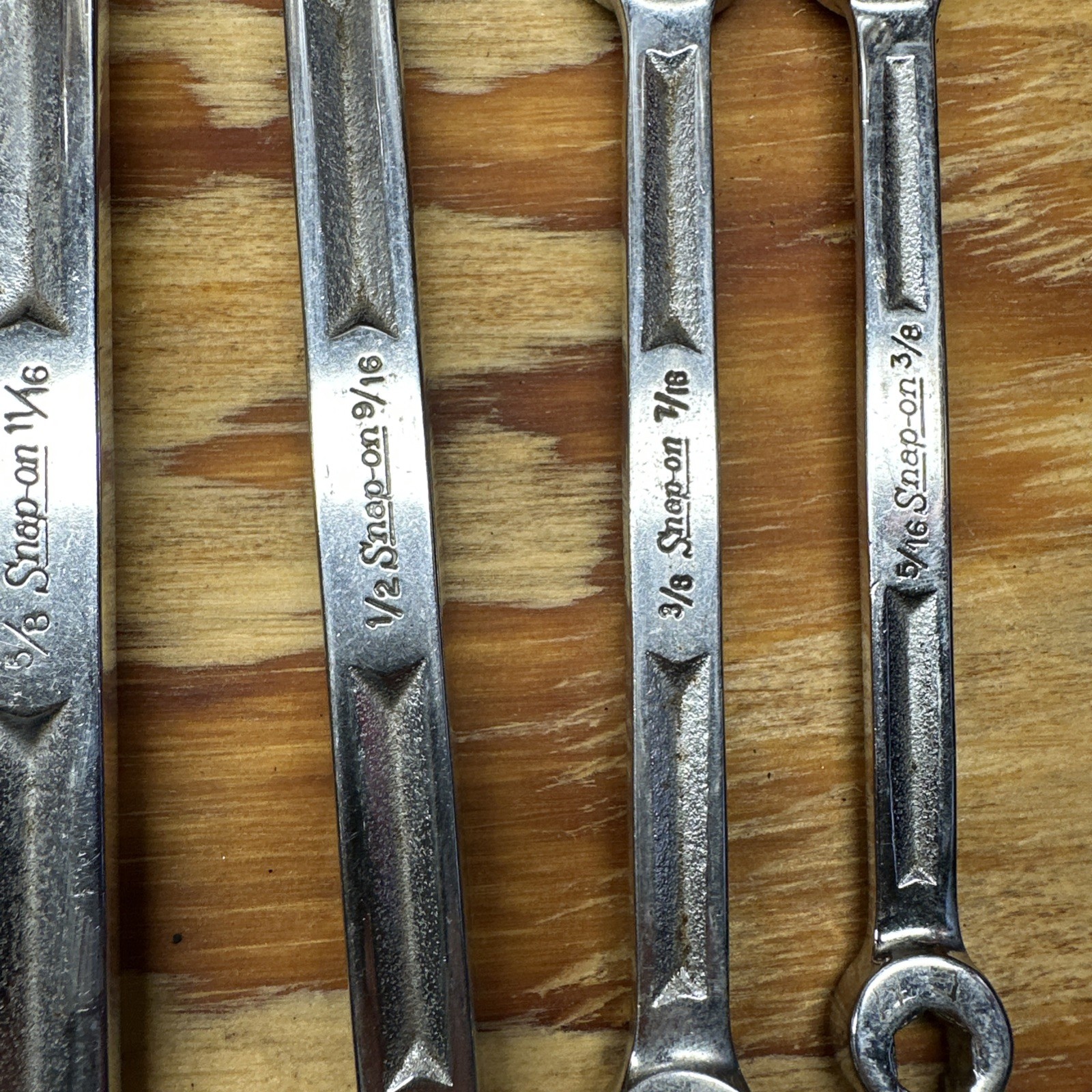 SNAP-ON RXH 4 PC SAE 6 POINT FLARE NUT LINE WRENCH 3/8″ – 11/16″ USA !!