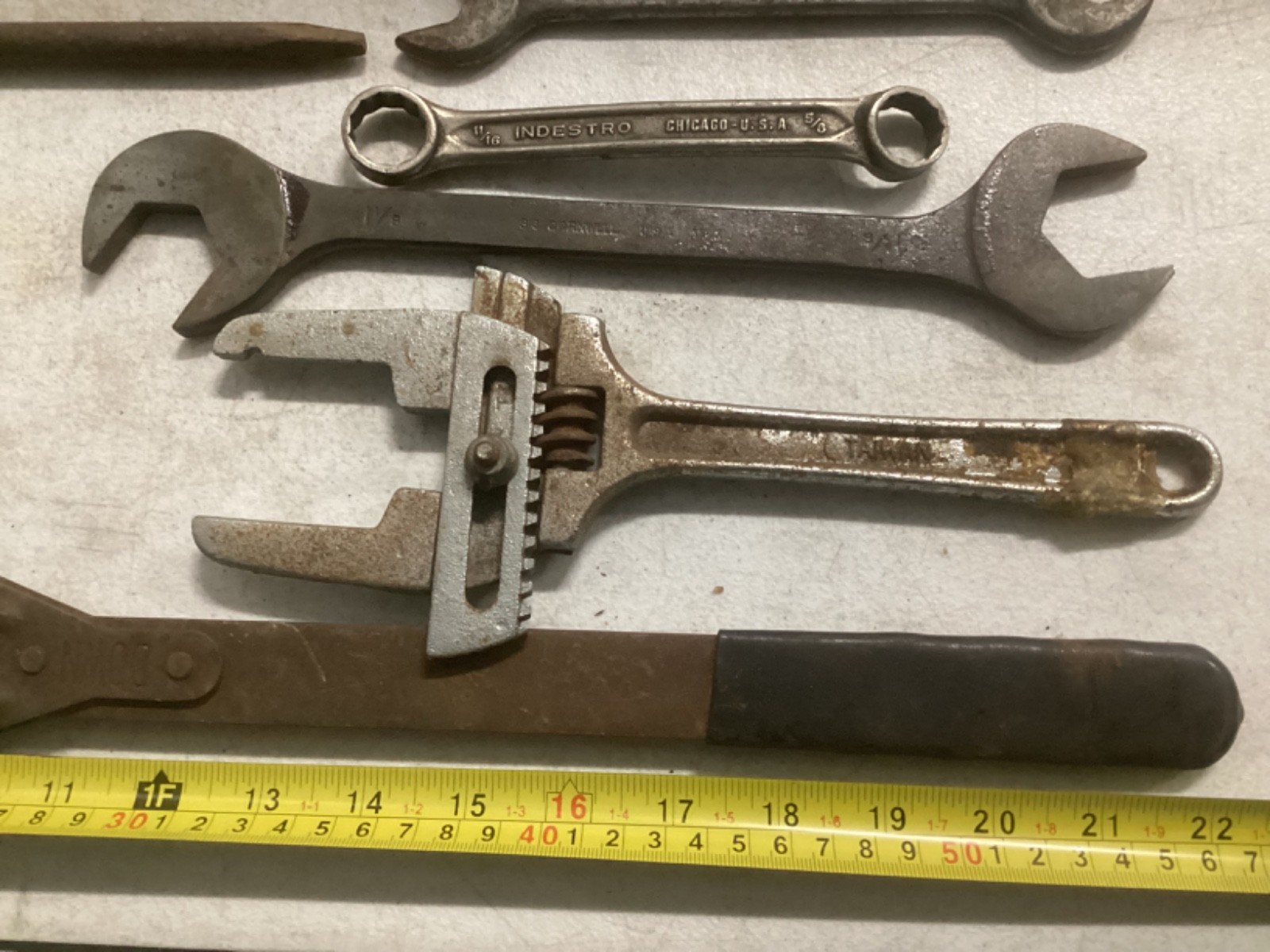 Vintage Mixed Tool Lot Wrenches Hammer Pliers – Cornwell USA – Old Primitive