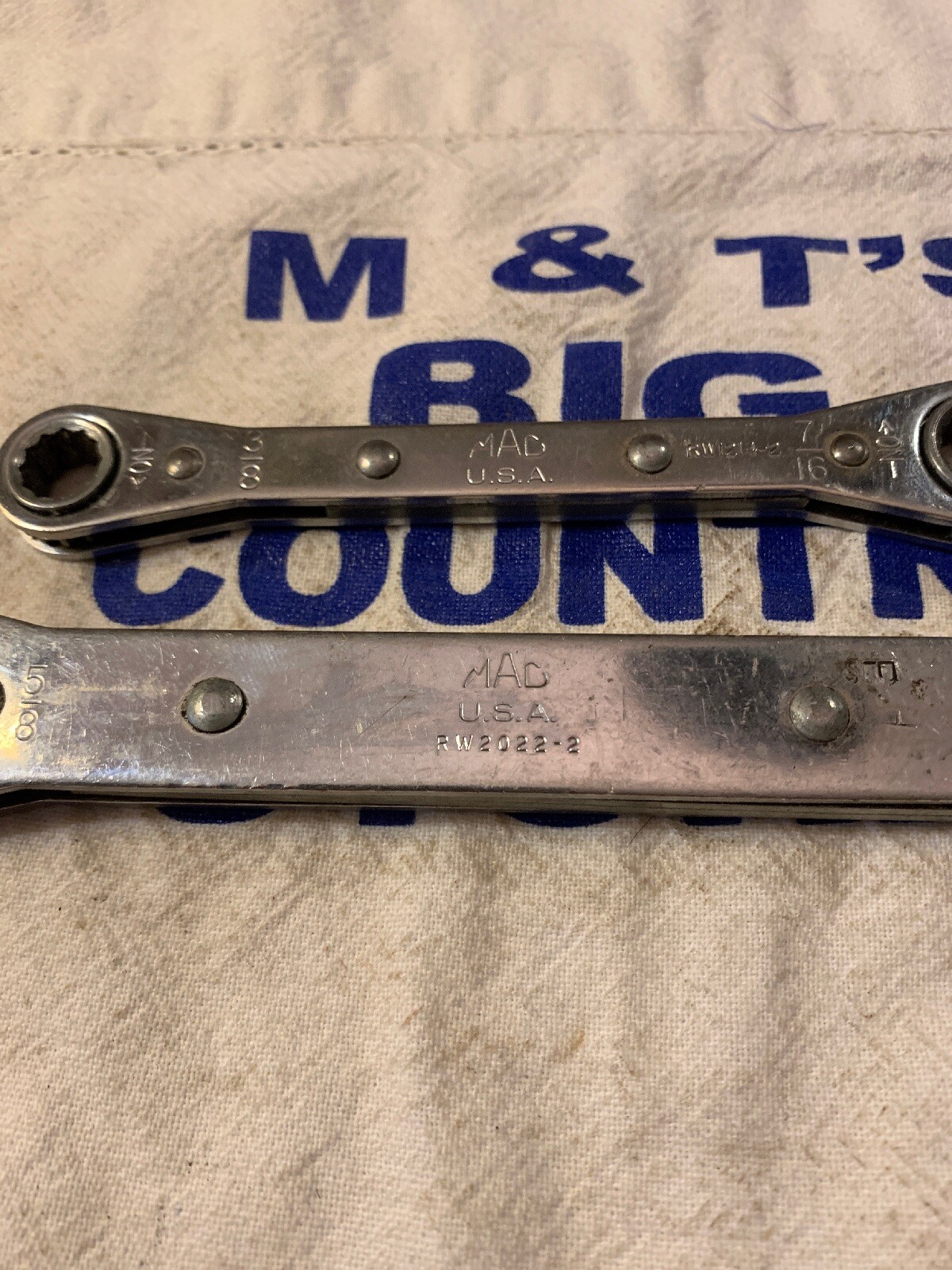 Mac Tools USA 2pc 12pt Ratcheting Wrench Set RW1214-2 RW2022-2