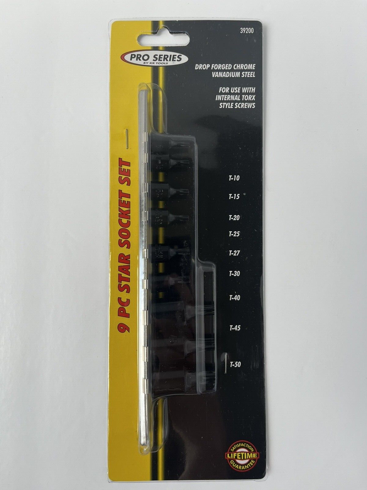 KR Tools – 9 pc. Star Socket Set [ T-10 ~~ T-50 ] (Part # 39200)