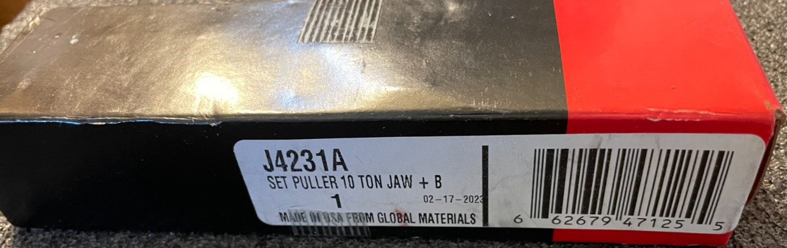 Proto NEW USA Puller Jaw Block Assembly 10-Ton J4231A