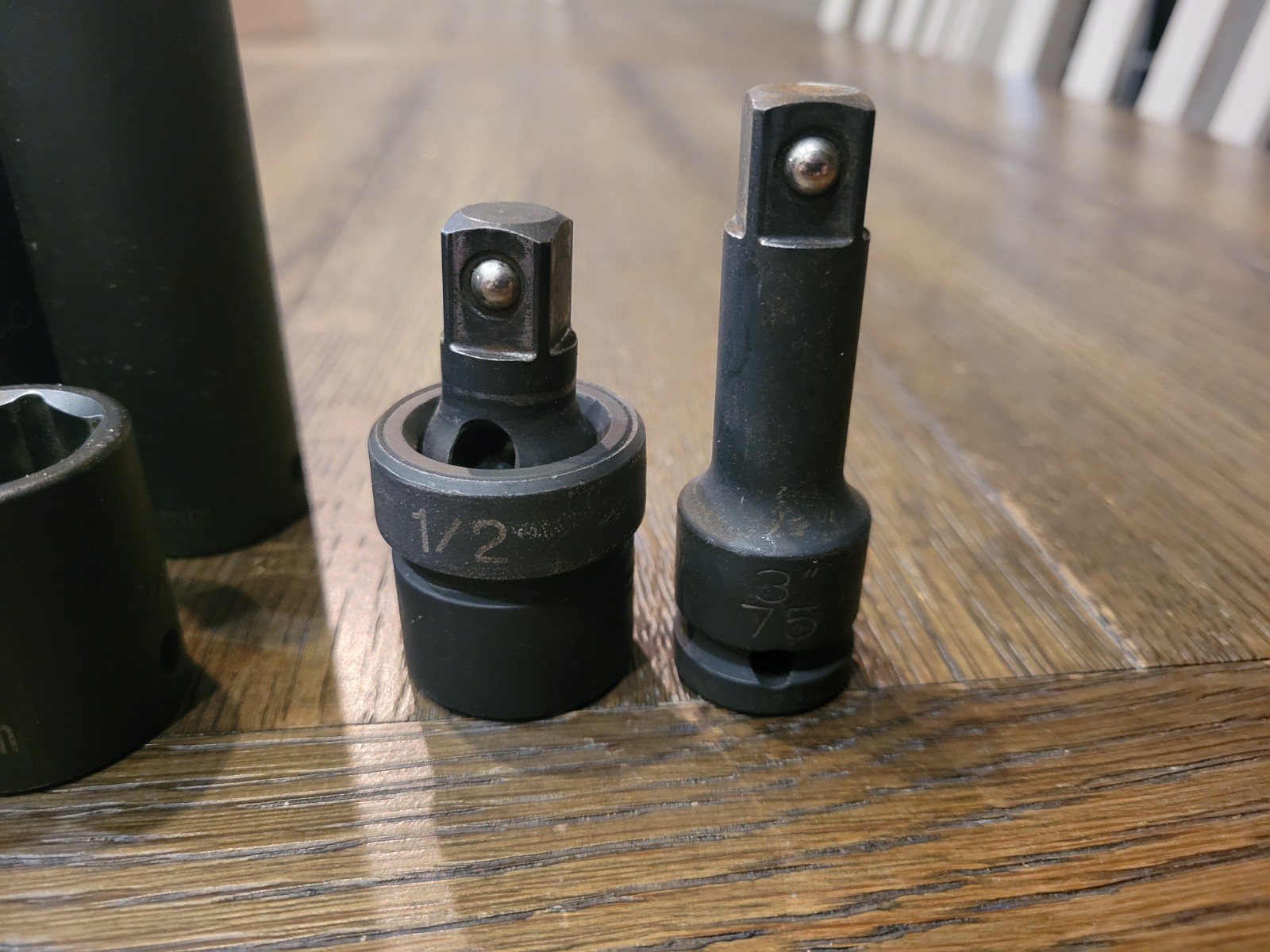 Grey Pneumatic 1/2″ Drive Metric Impact Sockets. Shallow And Deep With Extension