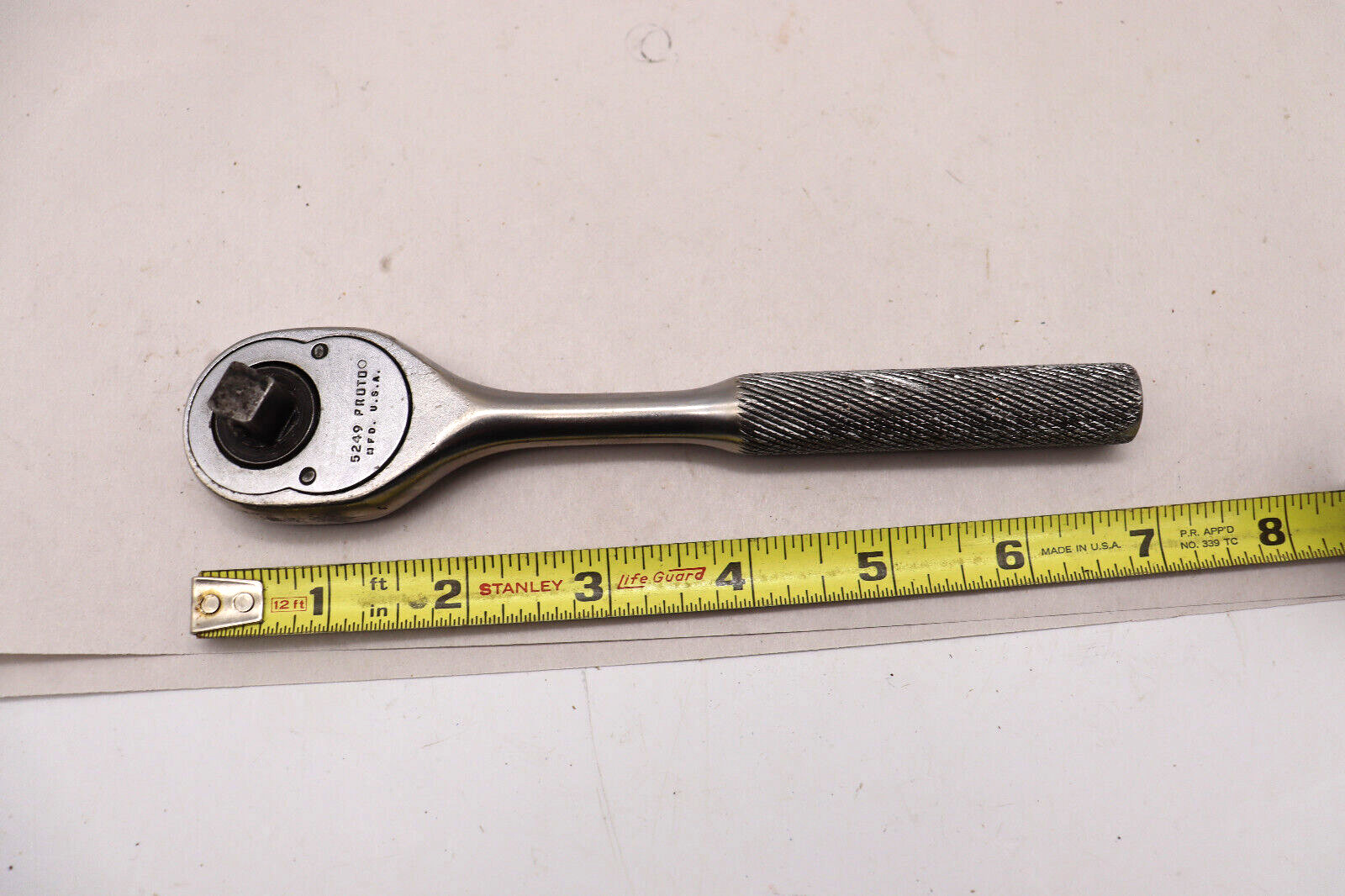 Vintage Proto 3/8 Drive Pear Head Ratchet 5249 Made In The USA
