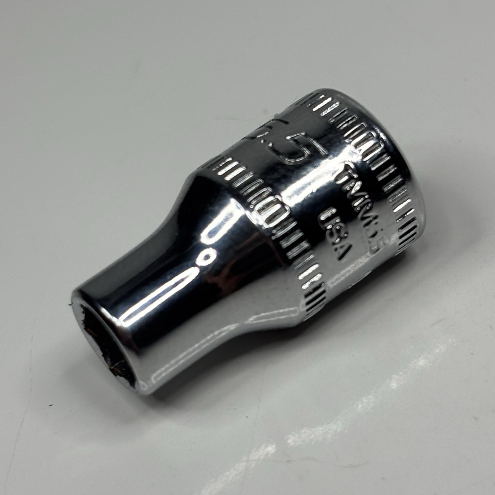 Snap On Tools TMM5.5 1/4 Dr 6Pt Metric 5.5mm Flank Dr Shallow Socket USA 2006