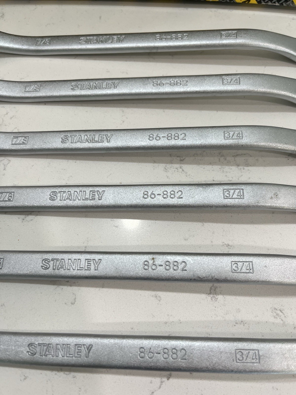 Set of 6 Stanley 3/4»x7/8» 12 Point Double End Offset Box Wrench’s 86-882