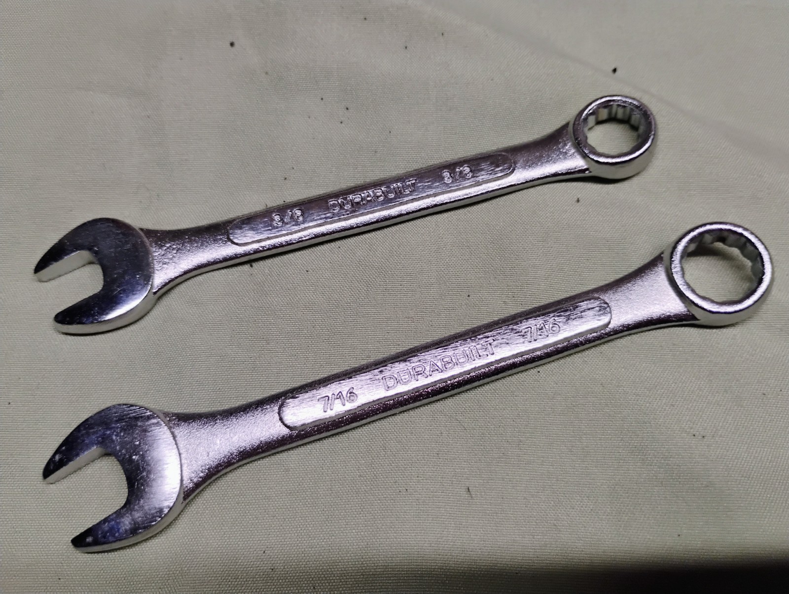 Two Durabuilt 12-Point Combination wrenches, 3/8 & 7/16″
