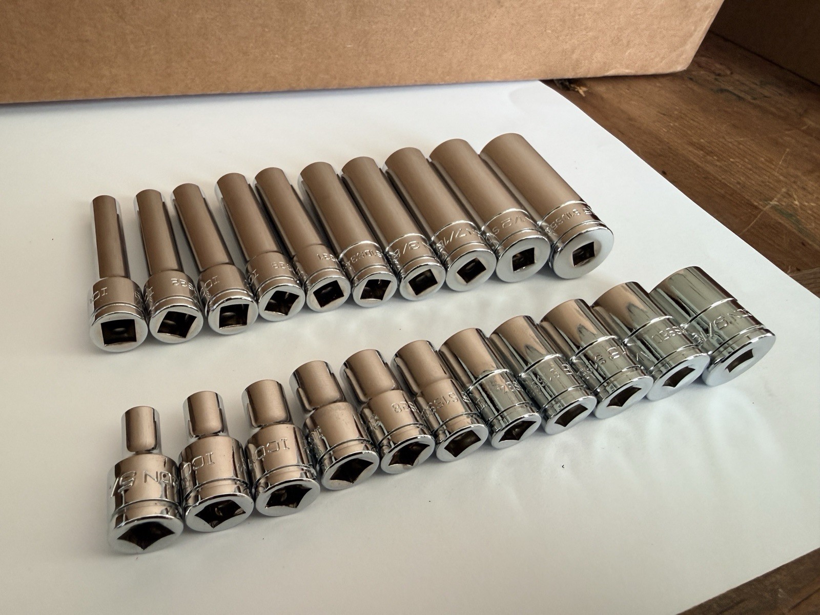 ICON Professional 1/4” Drive 6Pt SAE Shallow/Deep Socket Chrome-Choose Size SAE