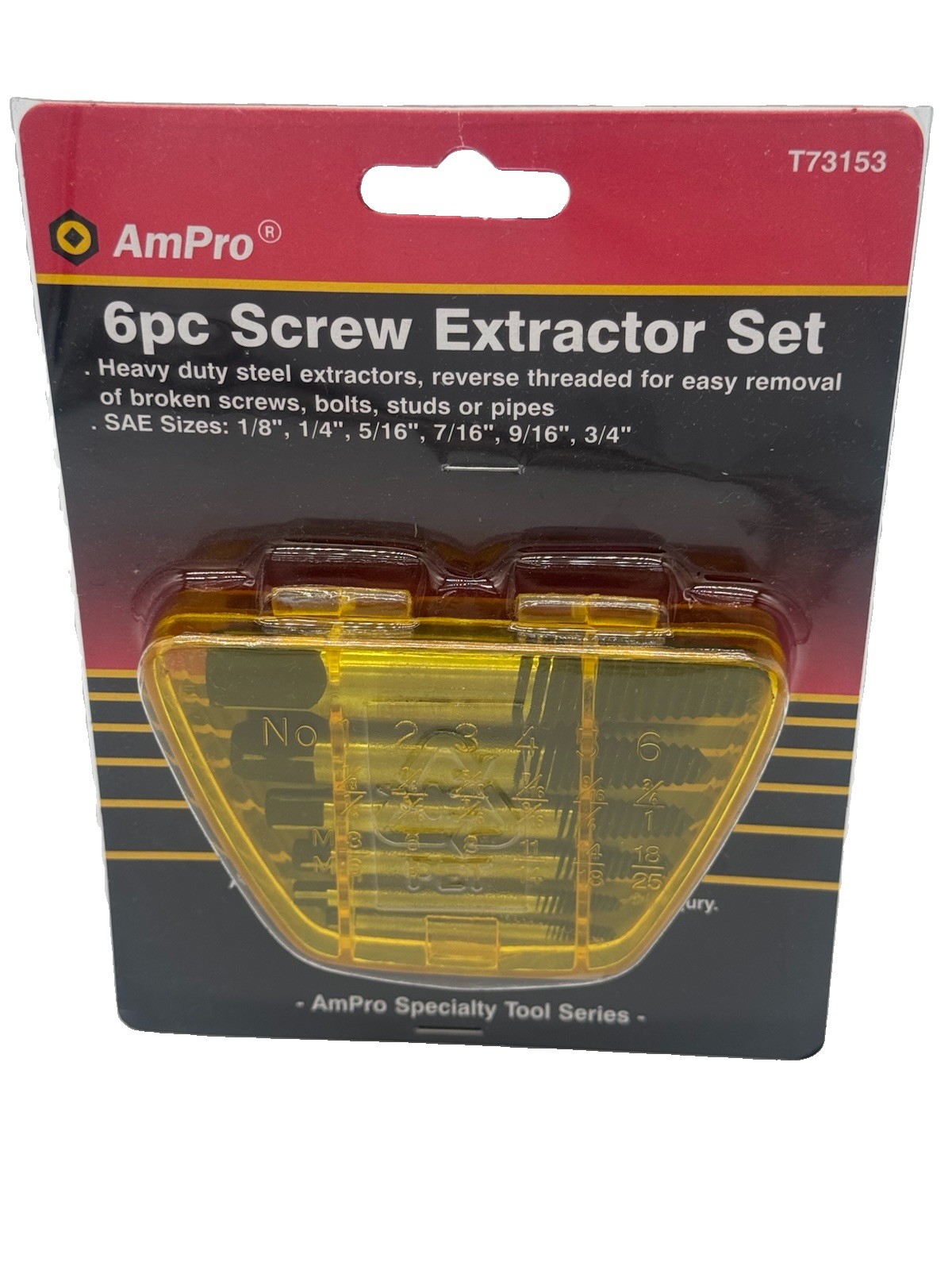 AmPro 6 pc Screw Extractor Set