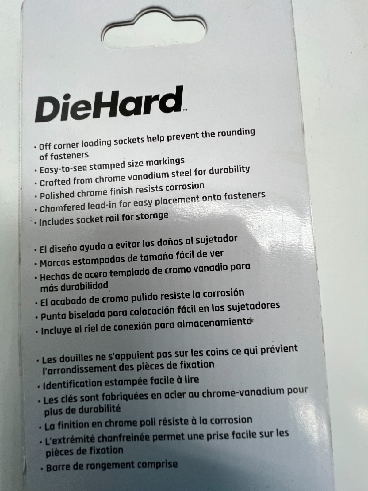 DieHard 9-Piece Socket DHP55244 SAE 1/4″ Drive 6-Point Off-Corner Loading