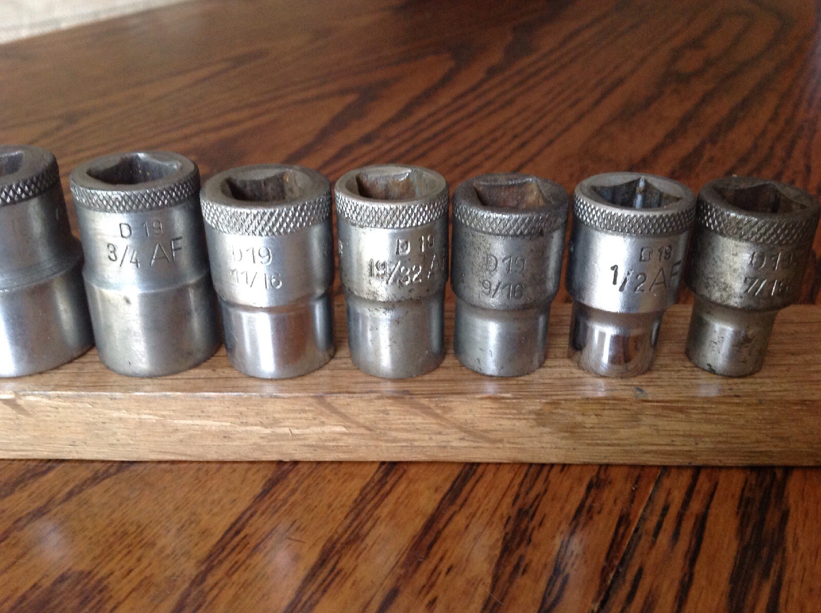 9 Gedore Sockets 1″ To 7/16″ AF With 1/2″ Drive.