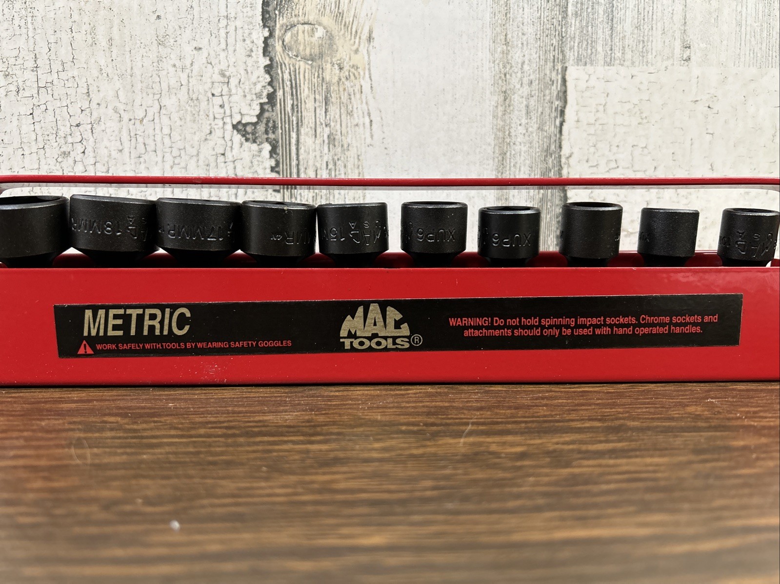 Mac Tools 10 Piece 3/8” Drive Metric Universal Impact Socket Set 6 Pt SXUPM106TR