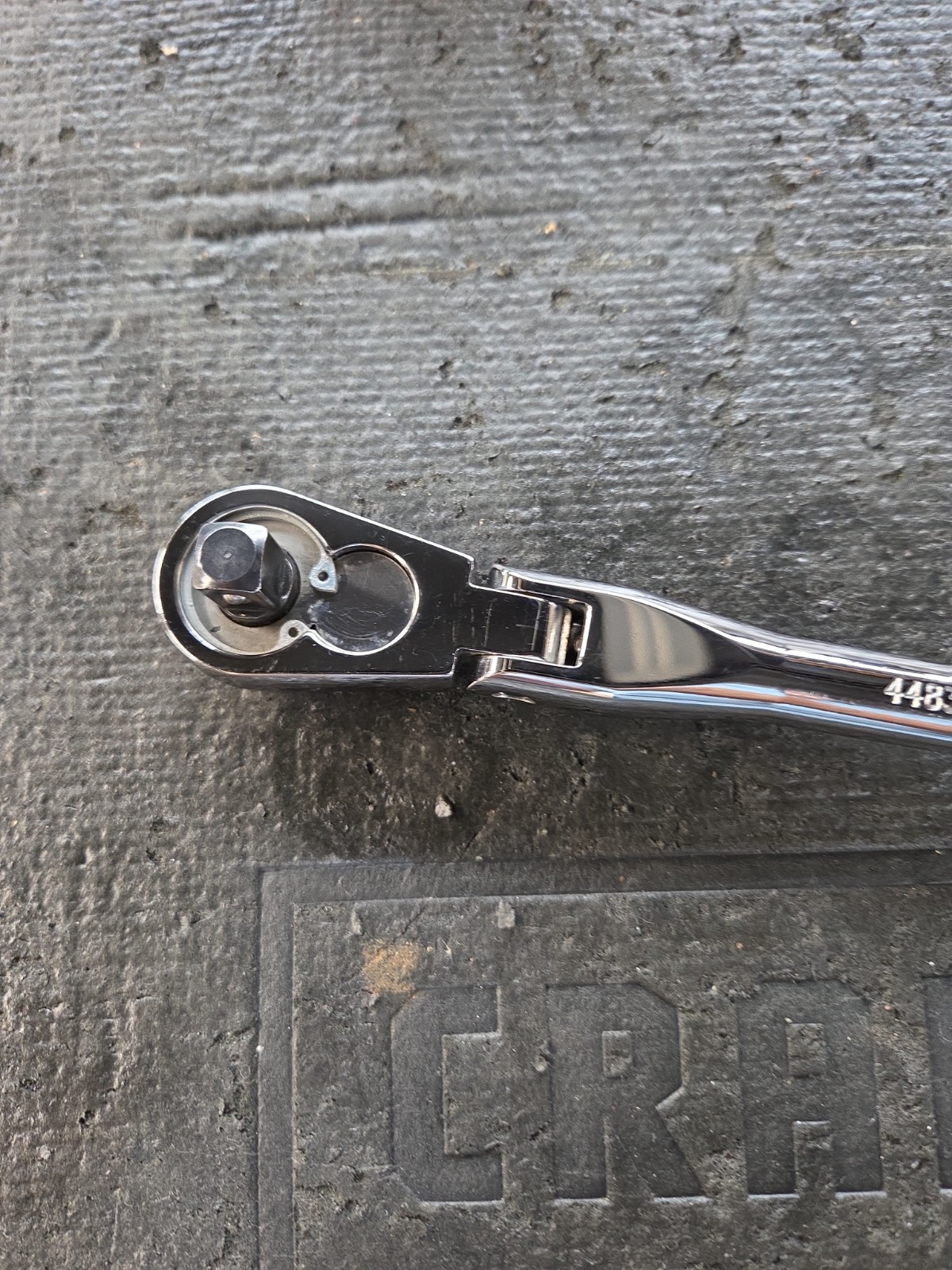 Sears Craftsman 12″ Flex Head Ratchet 3/8″ Drive Black 44836 KY USA Nos