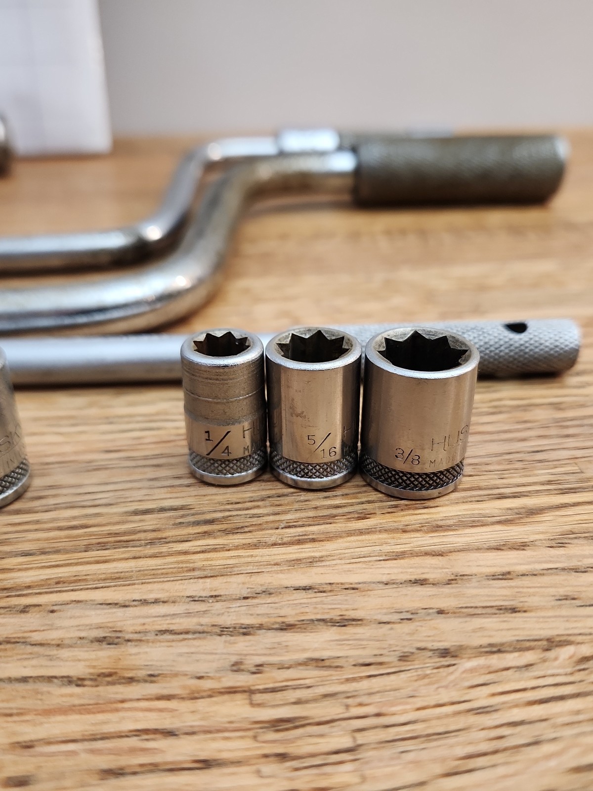 Vintage H Underline Husky 1/2″ 3/8″ 1/4″ Drive Socket Set Made In USA 31 Pieces